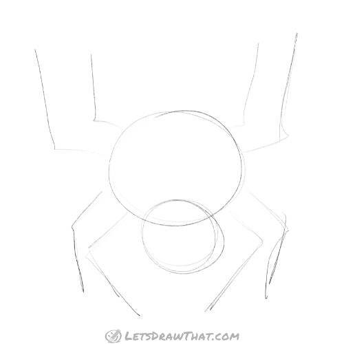Drawing step: Start with the same sketch as above