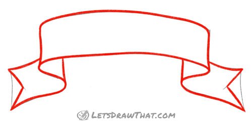Drawing step: Outline the banner