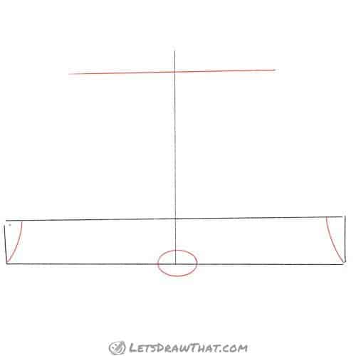 Drawing step: Mark the book edges