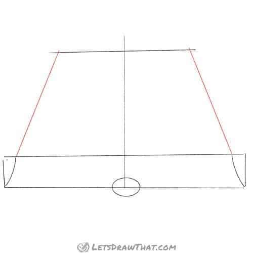 Drawing step: Draw the book sides