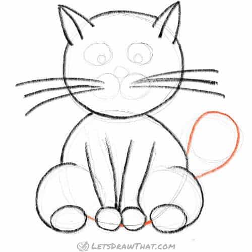 Drawing step: Draw the tail