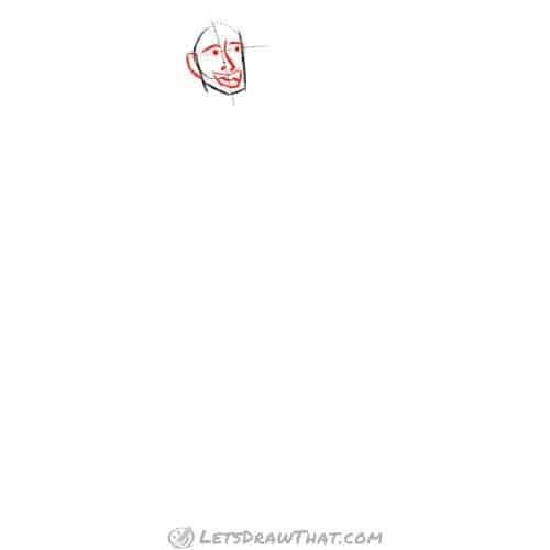 Drawing step: Draw the face