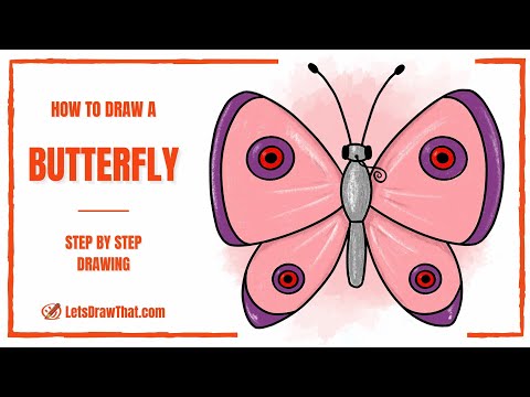 How to Draw a Butterfly | Easy Beautiful Butterfly Drawing (Step-by-Step)