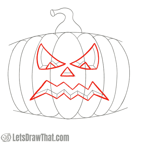 Drawing step: Outline the face